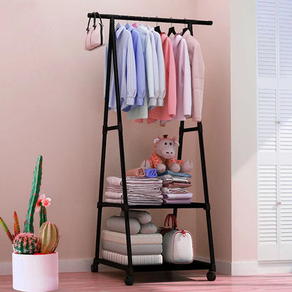 Floor Mounted Clothes Rack, Simple Clothes Hanger, Hat Rack, Triangular Folding Bedroom, Household, Indoor Hanging Bag, Clothes