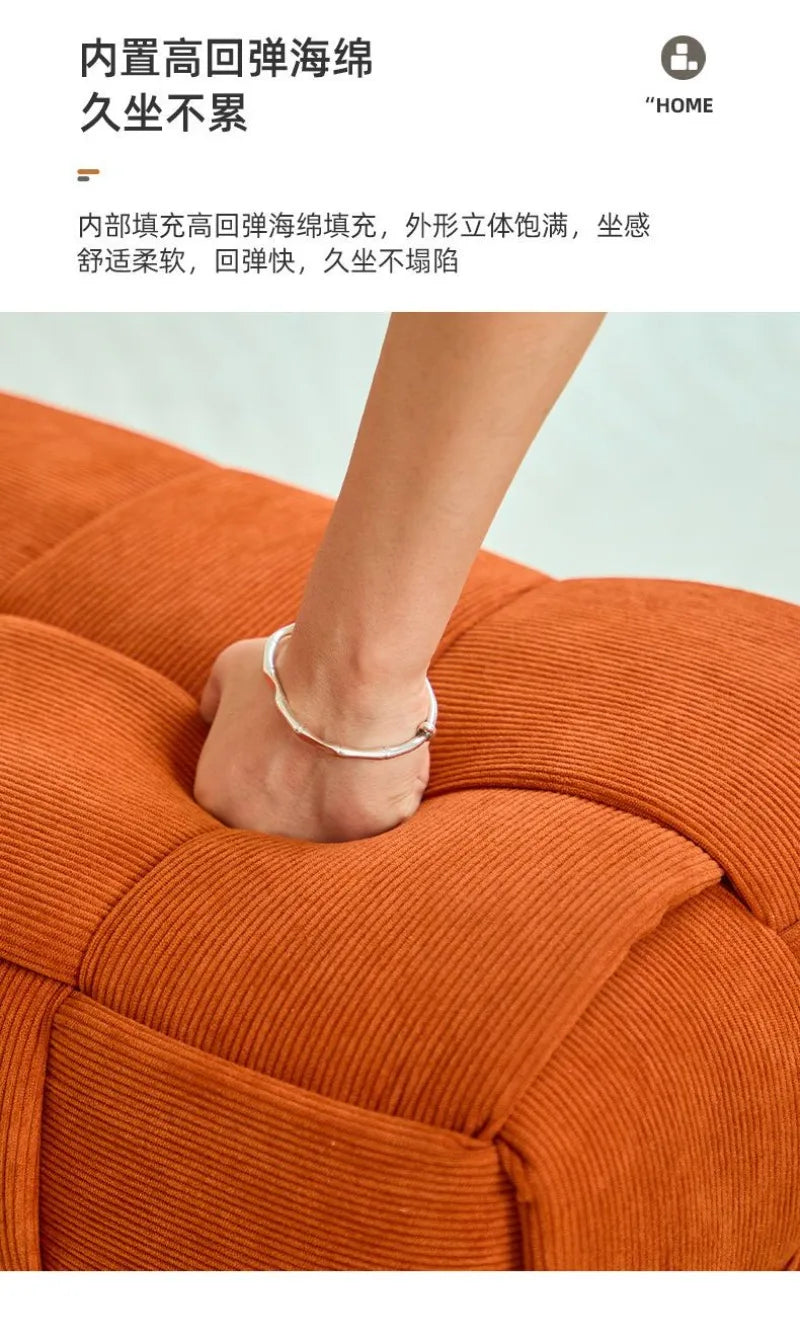 Modern Solid Wood Stool - Minimalist Ottoman Bench for Entryway, Living Room & Shoe Changing! #HomeDecor #FurnitureMustHaves
