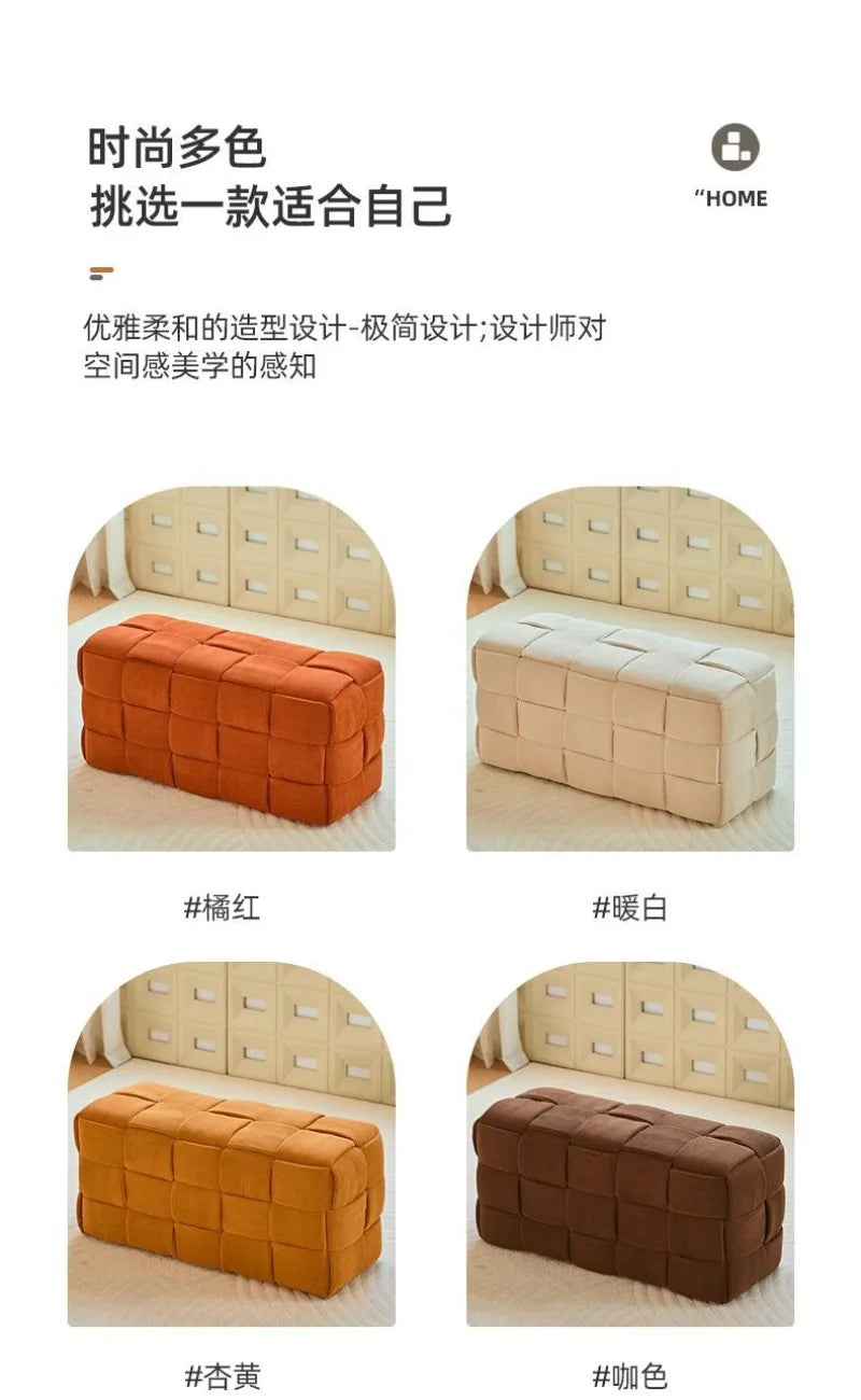 Modern Solid Wood Stool - Minimalist Ottoman Bench for Entryway, Living Room & Shoe Changing! #HomeDecor #FurnitureMustHaves