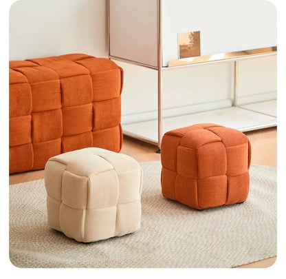 Modern Solid Wood Stool - Minimalist Ottoman Bench for Entryway, Living Room & Shoe Changing! #HomeDecor #FurnitureMustHaves