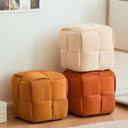 Modern Solid Wood Stool - Minimalist Ottoman Bench for Entryway, Living Room & Shoe Changing! #HomeDecor #FurnitureMustHaves