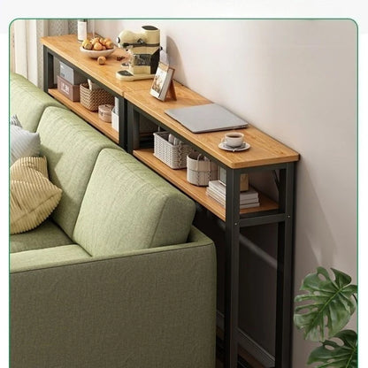 Multifunctional Sofa Back Shelf Coffee Table Storage Racks Wood Table Organizer Rack Table for Living Room Office Bedroom