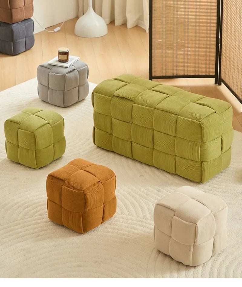 Modern Solid Wood Stool - Minimalist Ottoman Bench for Entryway, Living Room & Shoe Changing! #HomeDecor #FurnitureMustHaves