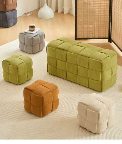 Modern Solid Wood Stool - Minimalist Ottoman Bench for Entryway, Living Room & Shoe Changing! #HomeDecor #FurnitureMustHaves