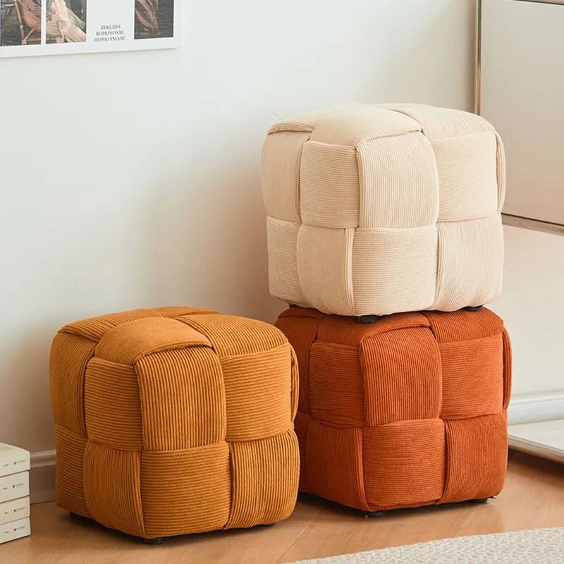 Modern Solid Wood Stool - Minimalist Ottoman Bench for Entryway, Living Room & Shoe Changing! #HomeDecor #FurnitureMustHaves