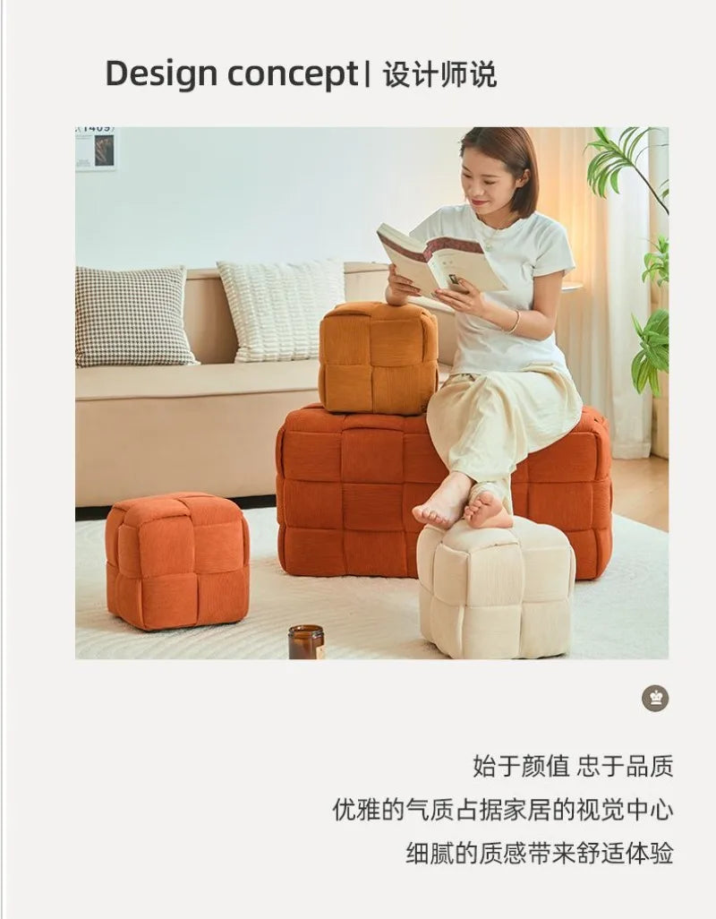 Modern Solid Wood Stool - Minimalist Ottoman Bench for Entryway, Living Room & Shoe Changing! #HomeDecor #FurnitureMustHaves
