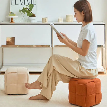 Modern Solid Wood Stool - Minimalist Ottoman Bench for Entryway, Living Room & Shoe Changing! #HomeDecor #FurnitureMustHaves