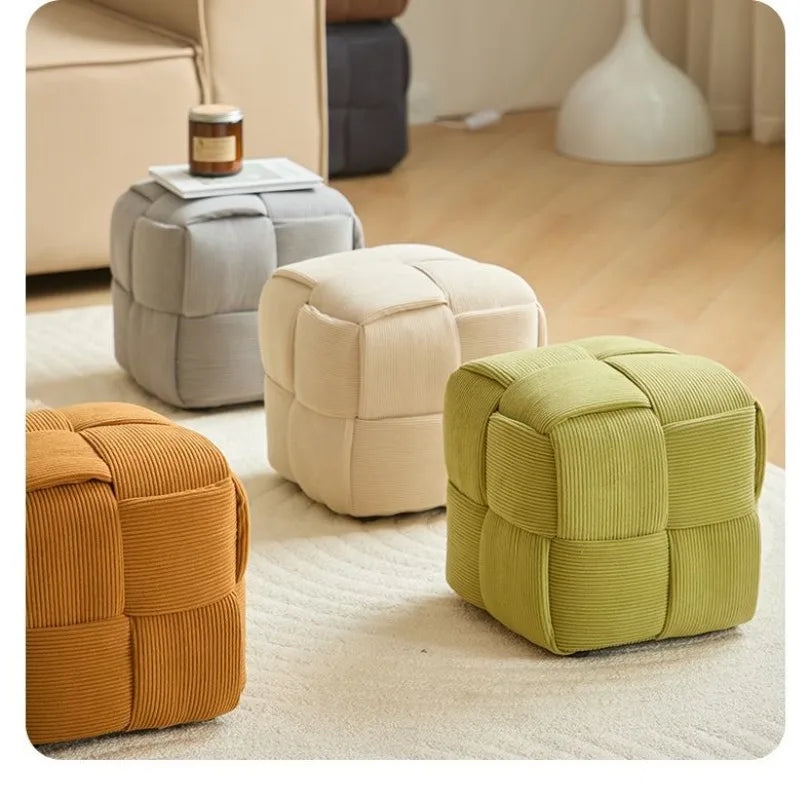 Modern Solid Wood Stool - Minimalist Ottoman Bench for Entryway, Living Room & Shoe Changing! #HomeDecor #FurnitureMustHaves