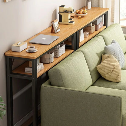 Multifunctional Sofa Back Shelf Coffee Table Storage Racks Wood Table Organizer Rack Table for Living Room Office Bedroom