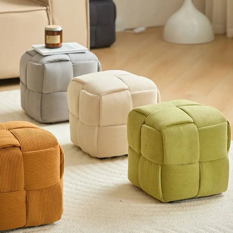 Modern Solid Wood Stool - Minimalist Ottoman Bench for Entryway, Living Room & Shoe Changing! #HomeDecor #FurnitureMustHaves