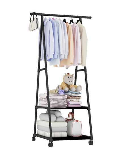 Floor Mounted Clothes Rack, Simple Clothes Hanger, Hat Rack, Triangular Folding Bedroom, Household, Indoor Hanging Bag, Clothes
