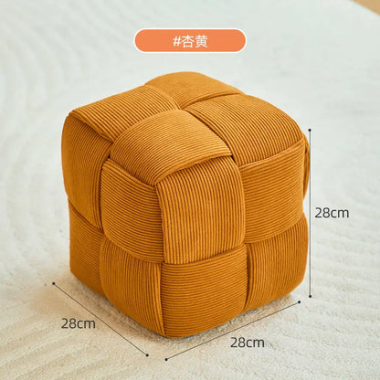 Modern Solid Wood Stool - Minimalist Ottoman Bench for Entryway, Living Room & Shoe Changing! #HomeDecor #FurnitureMustHaves