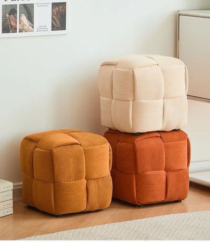 Modern Solid Wood Stool - Minimalist Ottoman Bench for Entryway, Living Room & Shoe Changing! #HomeDecor #FurnitureMustHaves